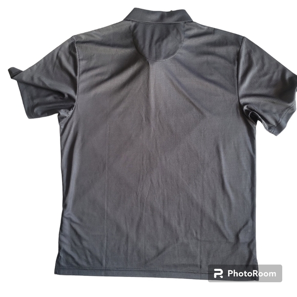 MEN'S Grand Slam Heathered Mini Plaid Printed Golf Polo - Picture 3 of 9